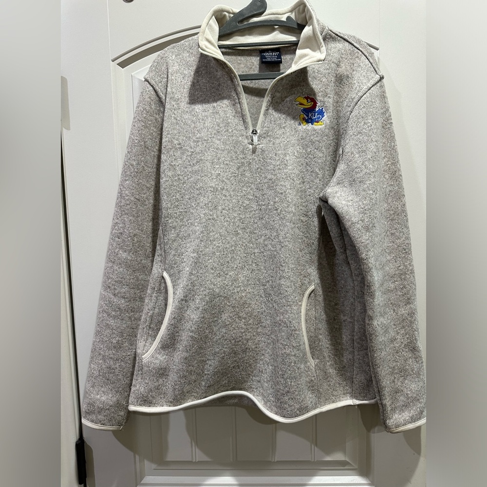 University of Kansas pullover.